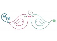 Stickdatei - Doodle Vögelchen